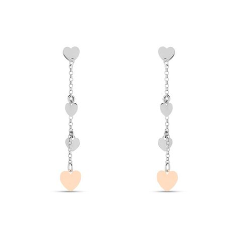 Orecchini Pendenti Silver Collection Argento Bicolore Bianco / Rosa - Orecchini Pendenti Donna | Stroili