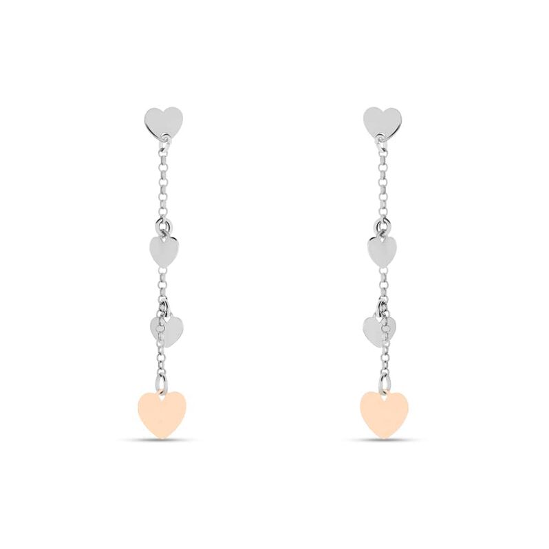 Orecchini Pendenti Silver Collection Argento Bicolore Bianco / Rosa - Orecchini Pendenti Donna | Stroili