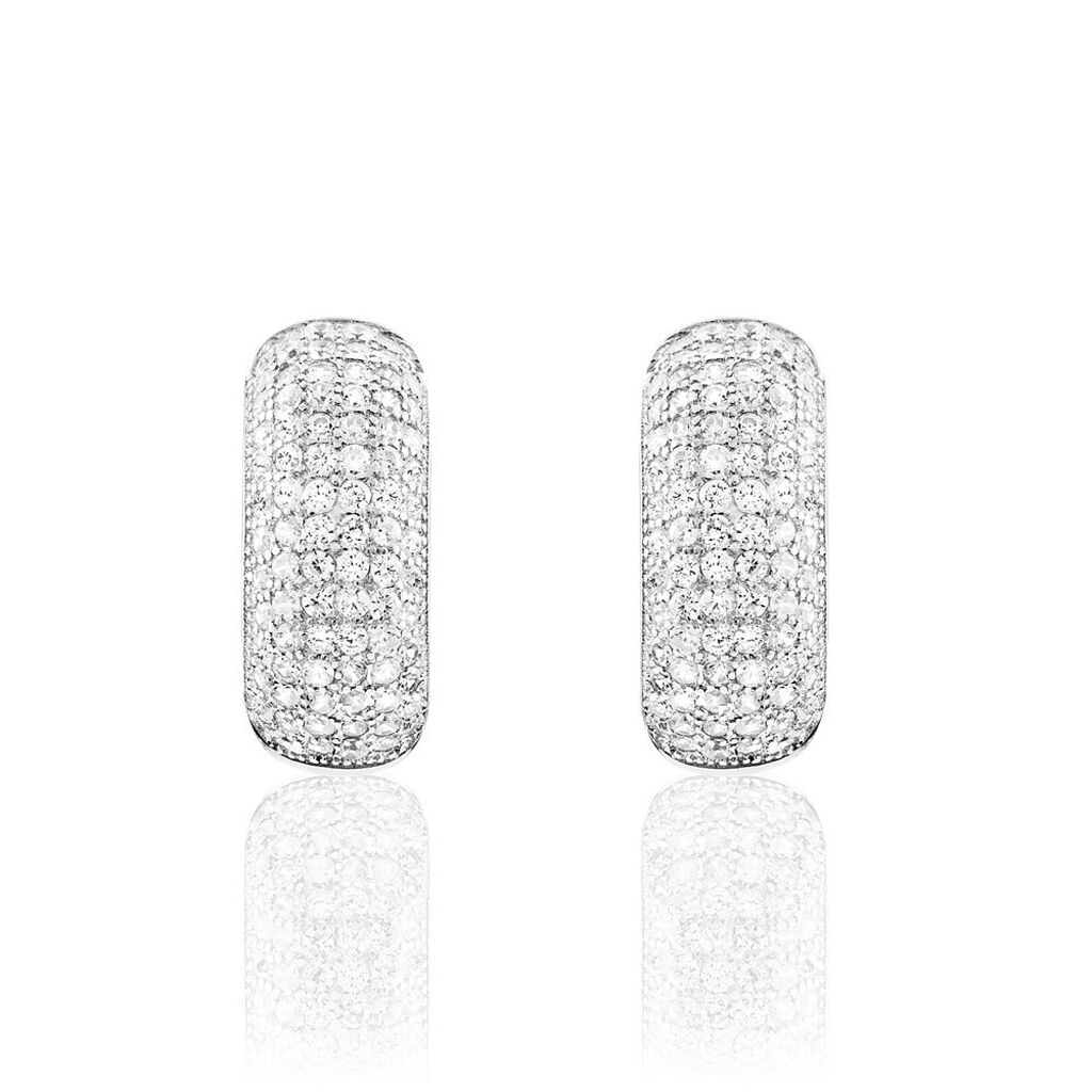 Orecchini Lobo Silver Shine Argento Rodiato Cubic Zirconia - Orecchini a Lobo Donna | Stroili