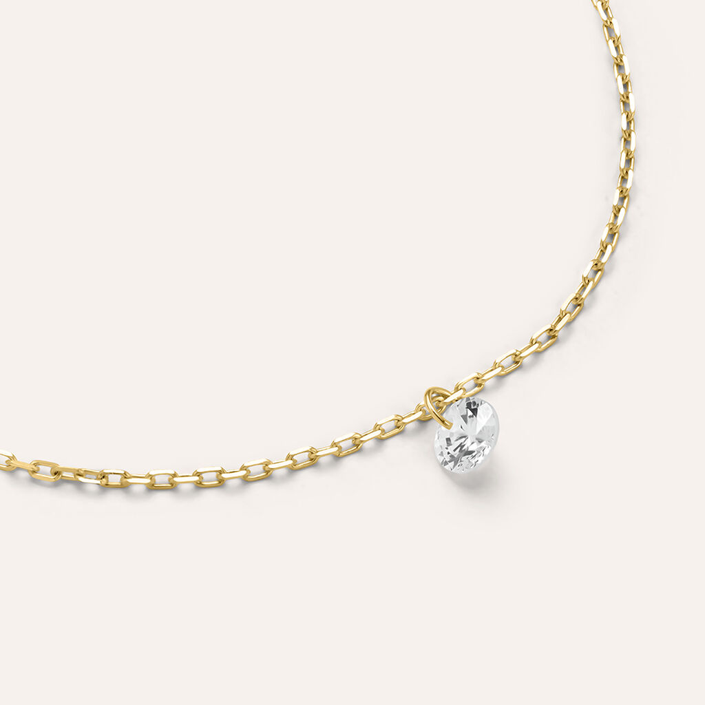 Cavigliera Multi Punto Luce Beverly Oro Giallo Cubic Zirconia