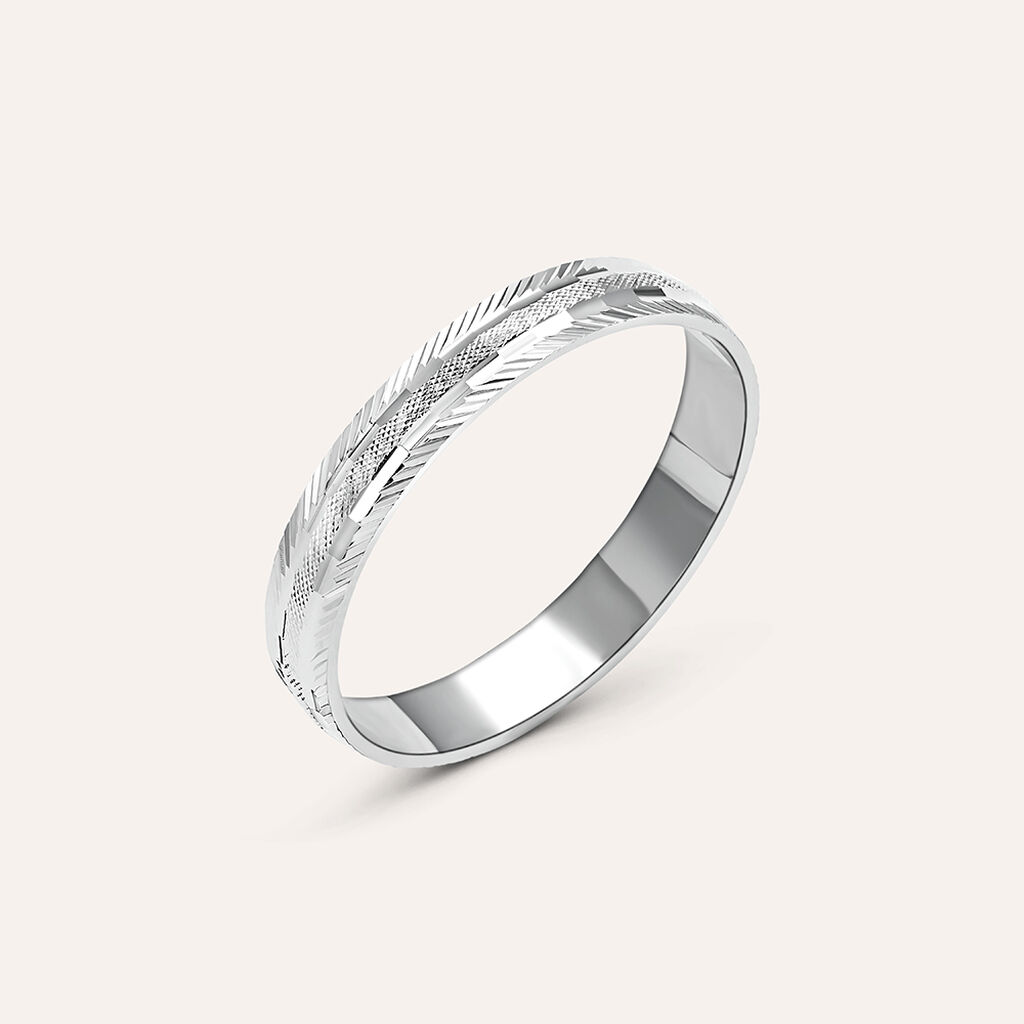 Fede Classica Diamantata 3 mm Oro Bianco