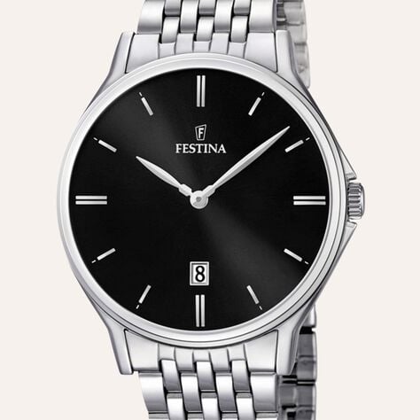 Orologio Al Quarzo Festina Acero Classico F16744/4 - Orologi con Datario Uomo | Stroili