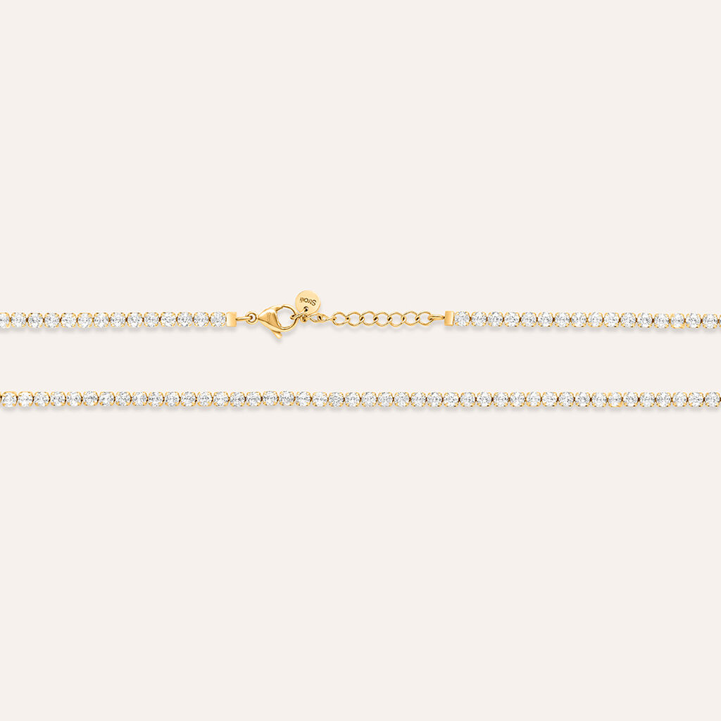Collana Lady Chic Acciaio Dorato Cristallo - Collane Donna | Stroili