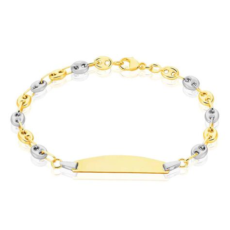 Bracciale Con Targhetta Religious Gold Oro Bicolore - Bracciali Bambino | Stroili