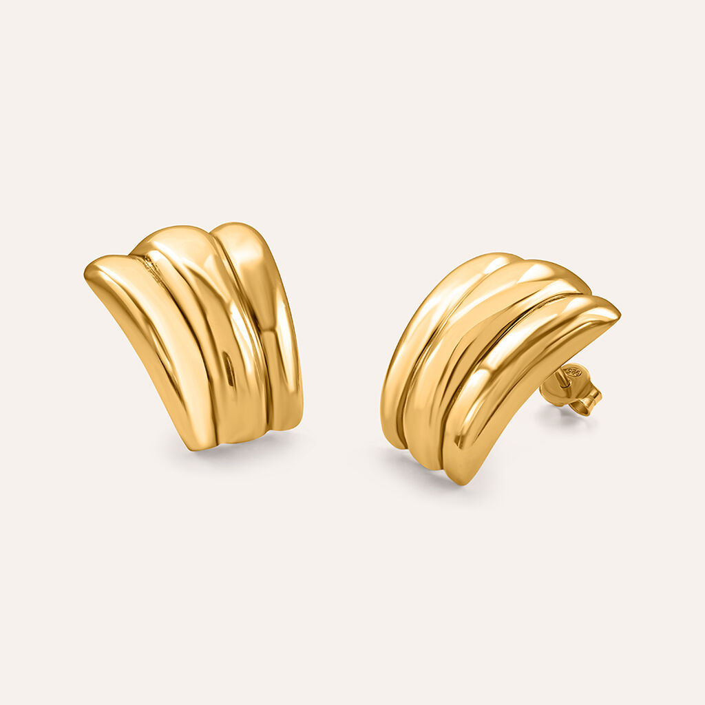 Orecchini Lobo Silver Collection Argento Dorato