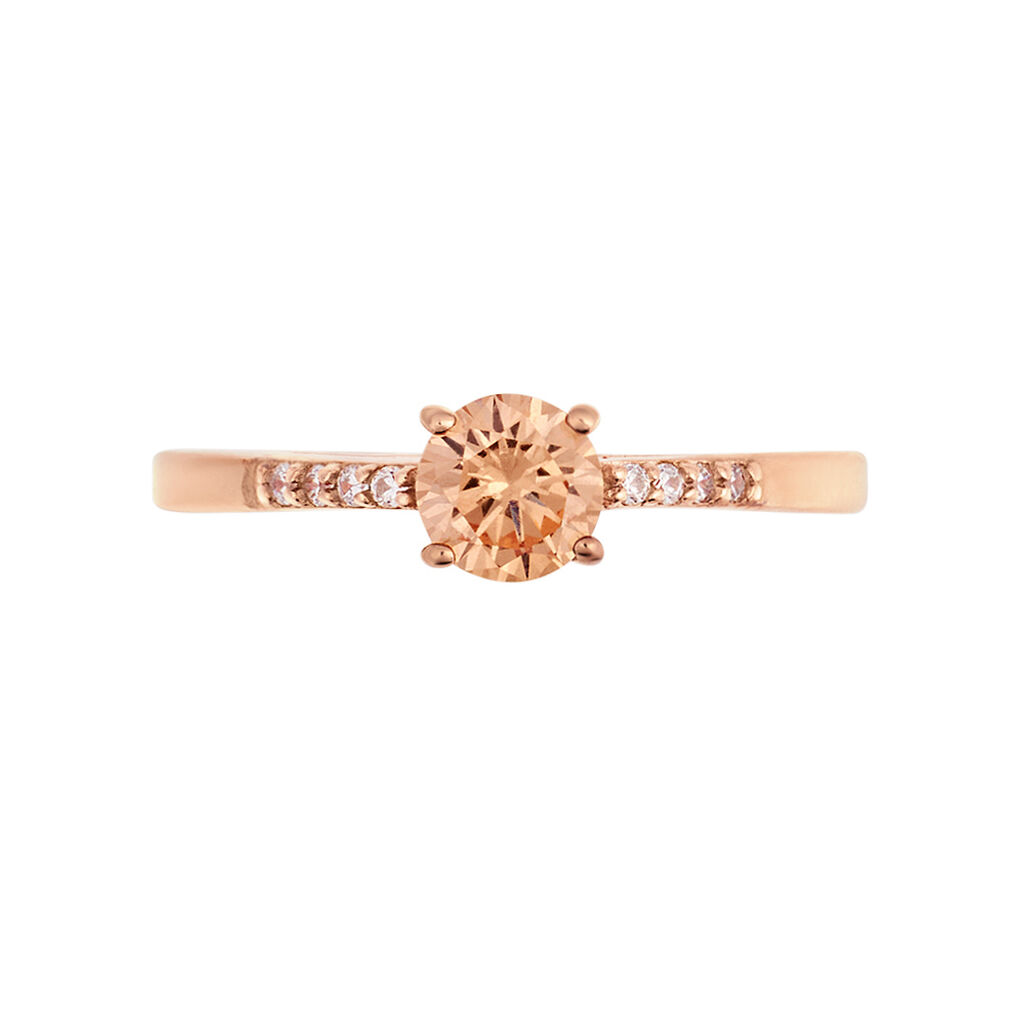 Anello Solitario Silver Rainbow Argento Rosa Cubic Zirconia - Anelli con Pietre Donna | Stroili