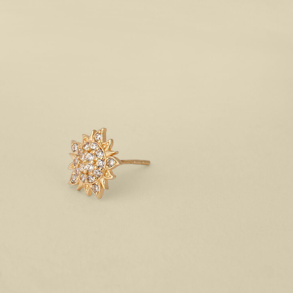 Orecchini Lobo Bon Ton Oro Giallo Cubic Zirconia