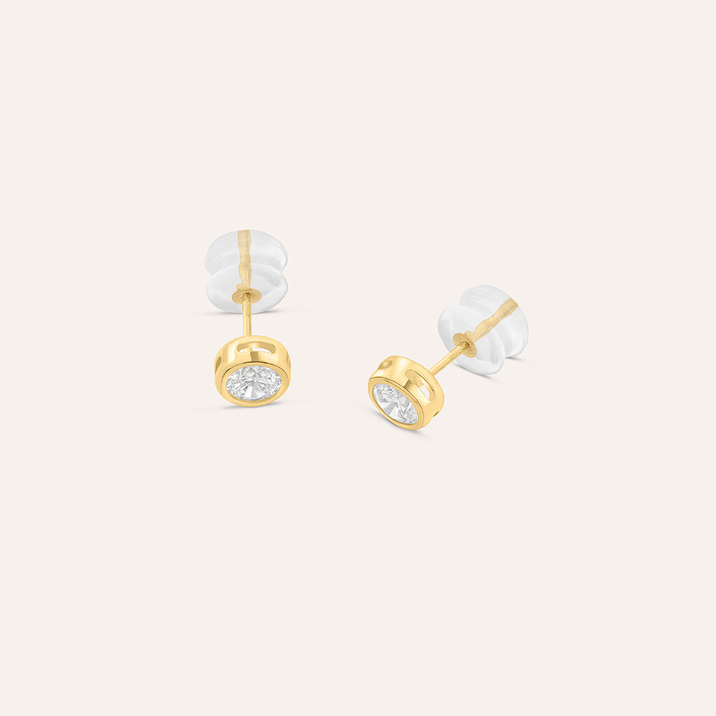 Orecchini Lobo Punto Luce Claire Oro Giallo Cubic Zirconia - Orecchini a Lobo Donna | Stroili