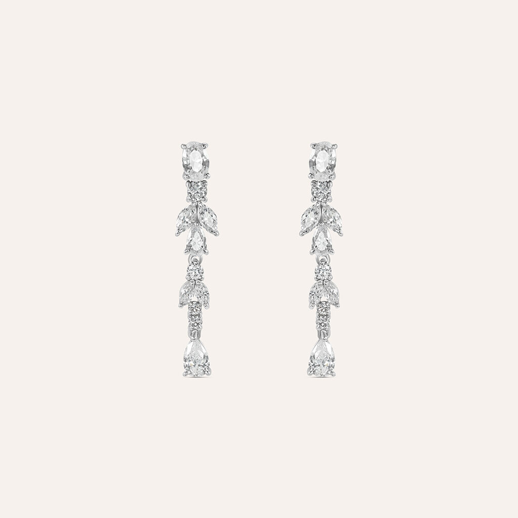 Orecchini Pendenti Silver Elegance Argento Rodiato Cubic Zirconia - Orecchini Pendenti Donna | Stroili