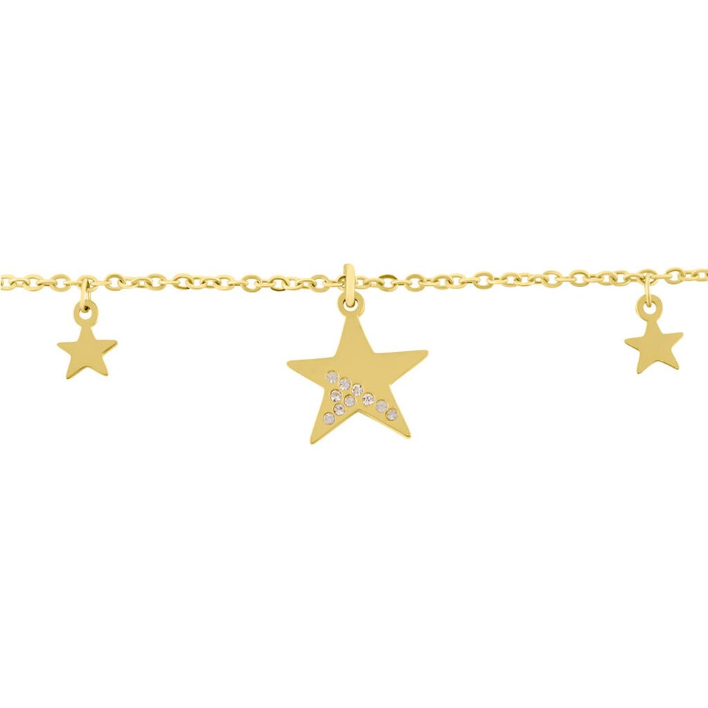 Bracciale Lady Chic Acciaio Bicolore Stella e Cristalli - Bracciali Donna | Stroili