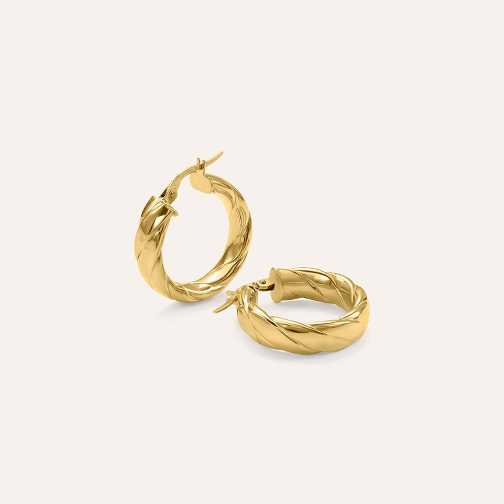 Orecchini A Cerchio Gold Essence Oro Giallo - Gioielli Donna | Stroili