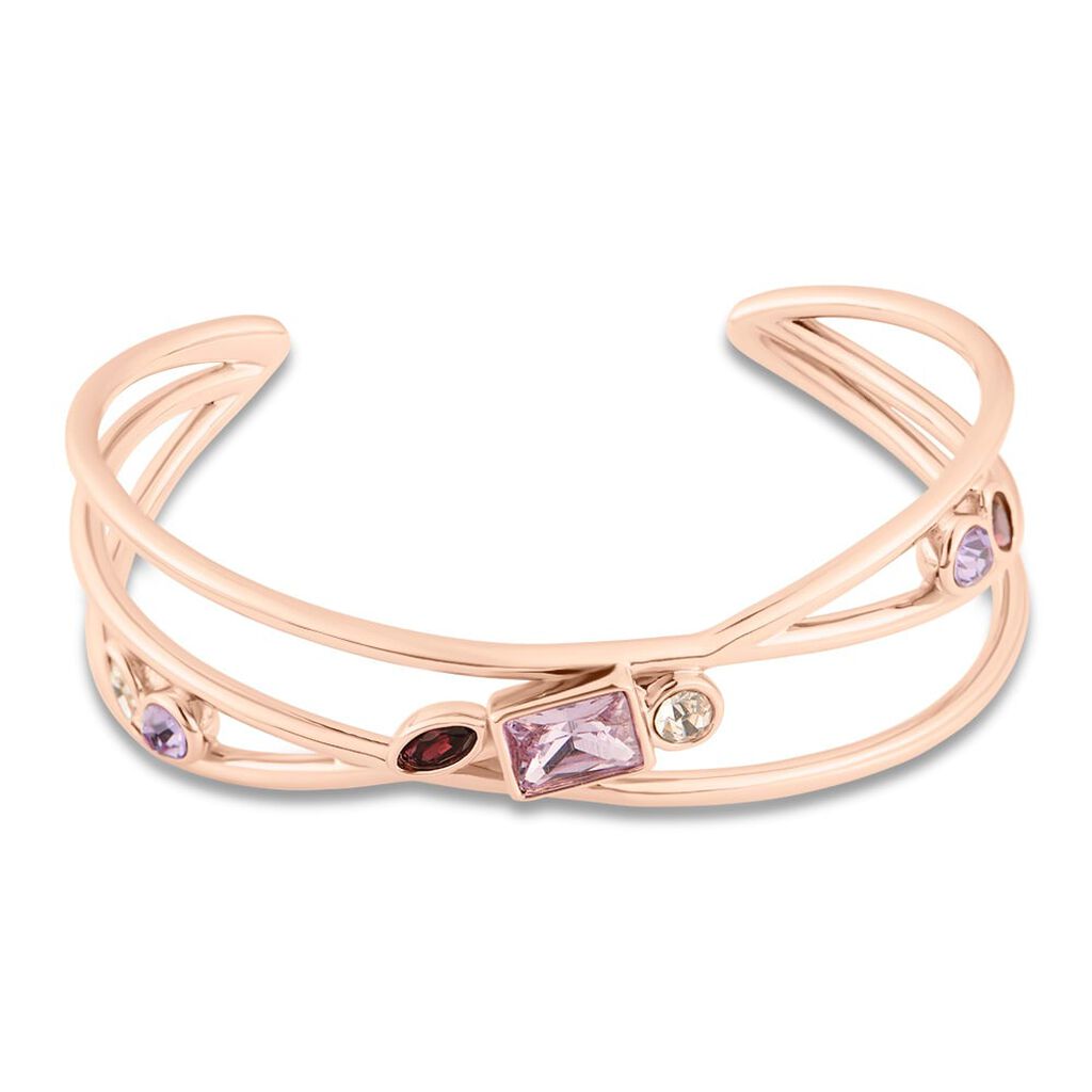 Bangle Violet Ottone Rosa Cristallo - Bracciali Rigidi Donna | Stroili