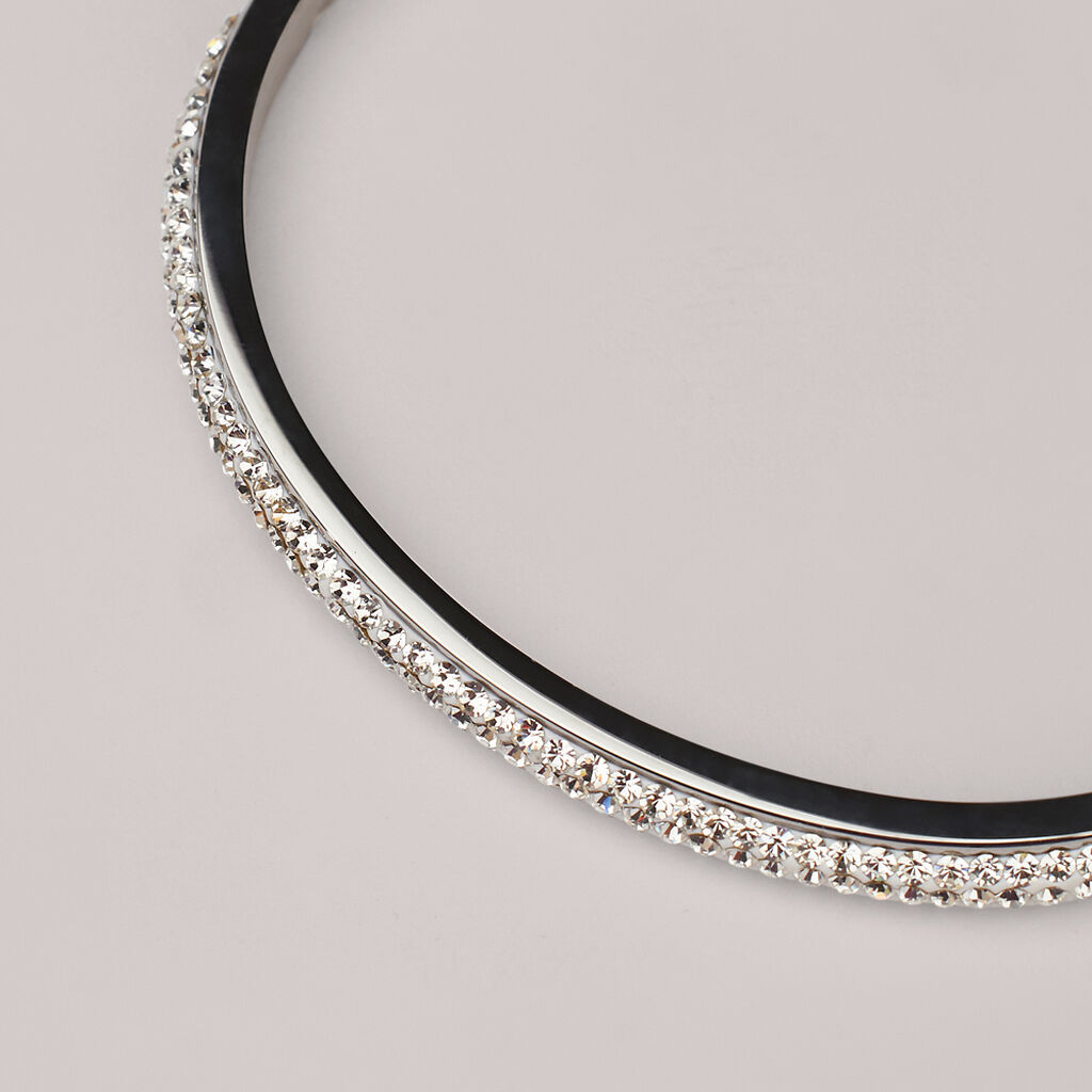Bangle Lady Phantasya Acciaio Cristallo - Bracciali Rigidi Donna | Stroili