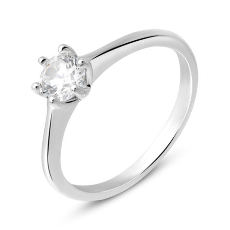 Anello Solitario Silver Elegance Argento Rodiato Cubic Zirconia - Anelli con Pietre Donna | Stroili