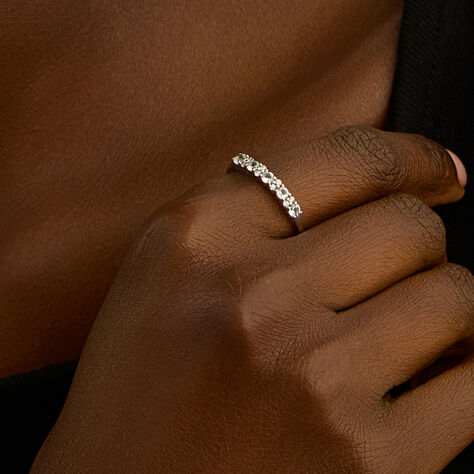 Anello Riviere Amélie Oro Bianco Topazio Cubic Zirconia - Anelli Riviere Donna | Stroili