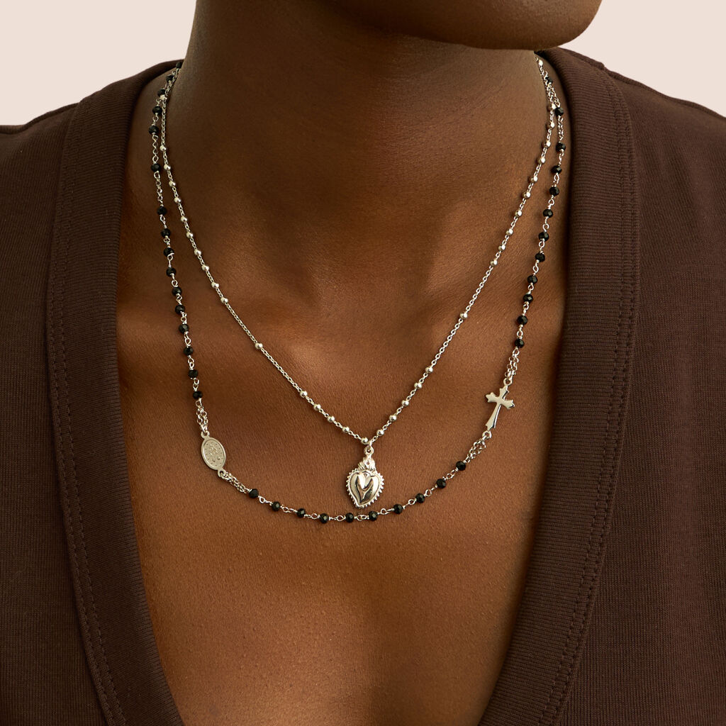 Collana Rosario Silver Soul Argento Rodiato Cristallo - Collane Rosario Donna | Stroili