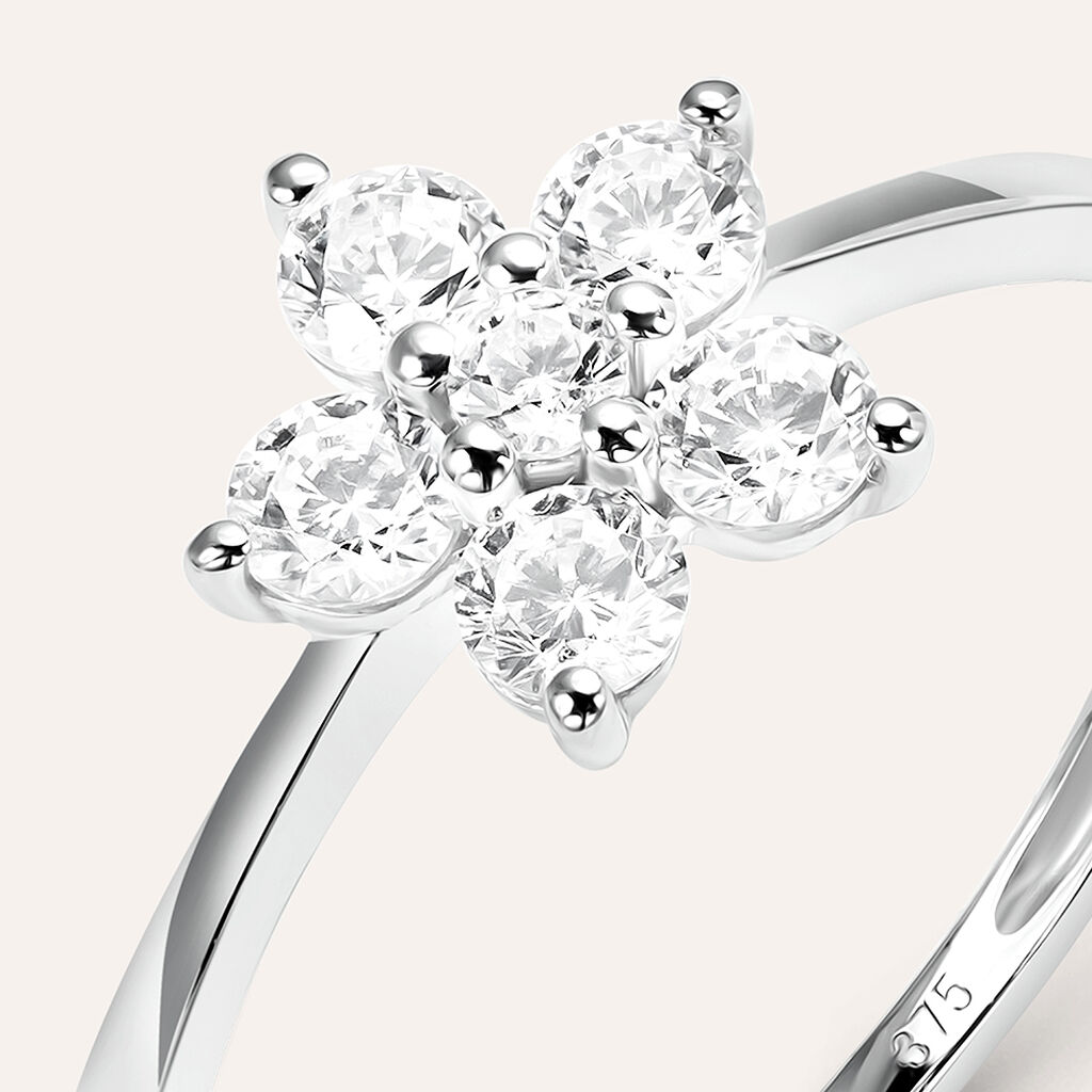 Anello Fantasia Claire Oro Bianco Cubic Zirconia