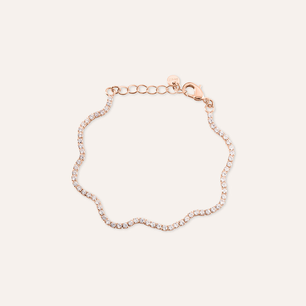 Bracciale Romantic Shine Ottone Rosa Cristallo