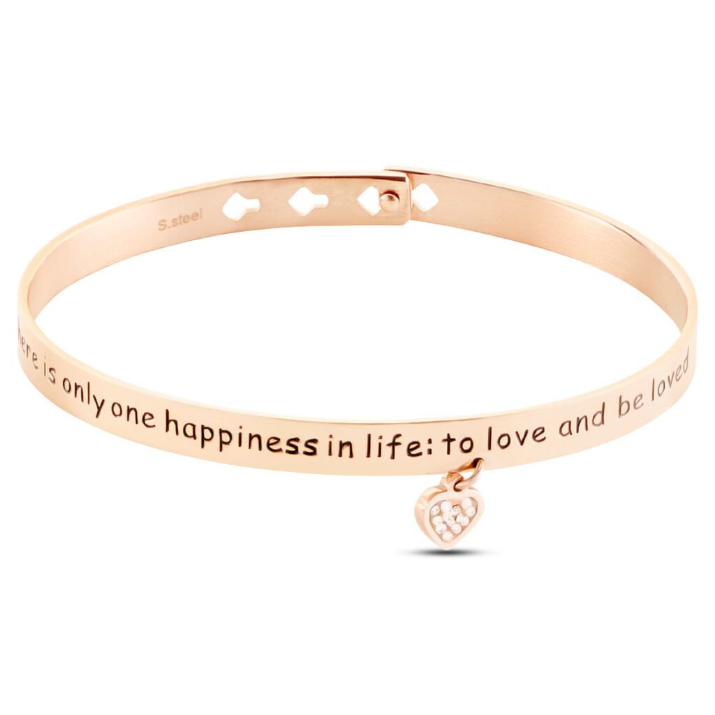 Bangle Sunrise Acciaio Rosa Cristallo