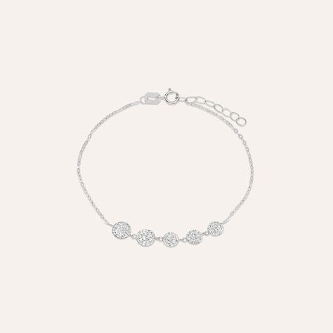 Bracciale Christelle Oro Bianco Cristallo - Bracciali Donna | Stroili