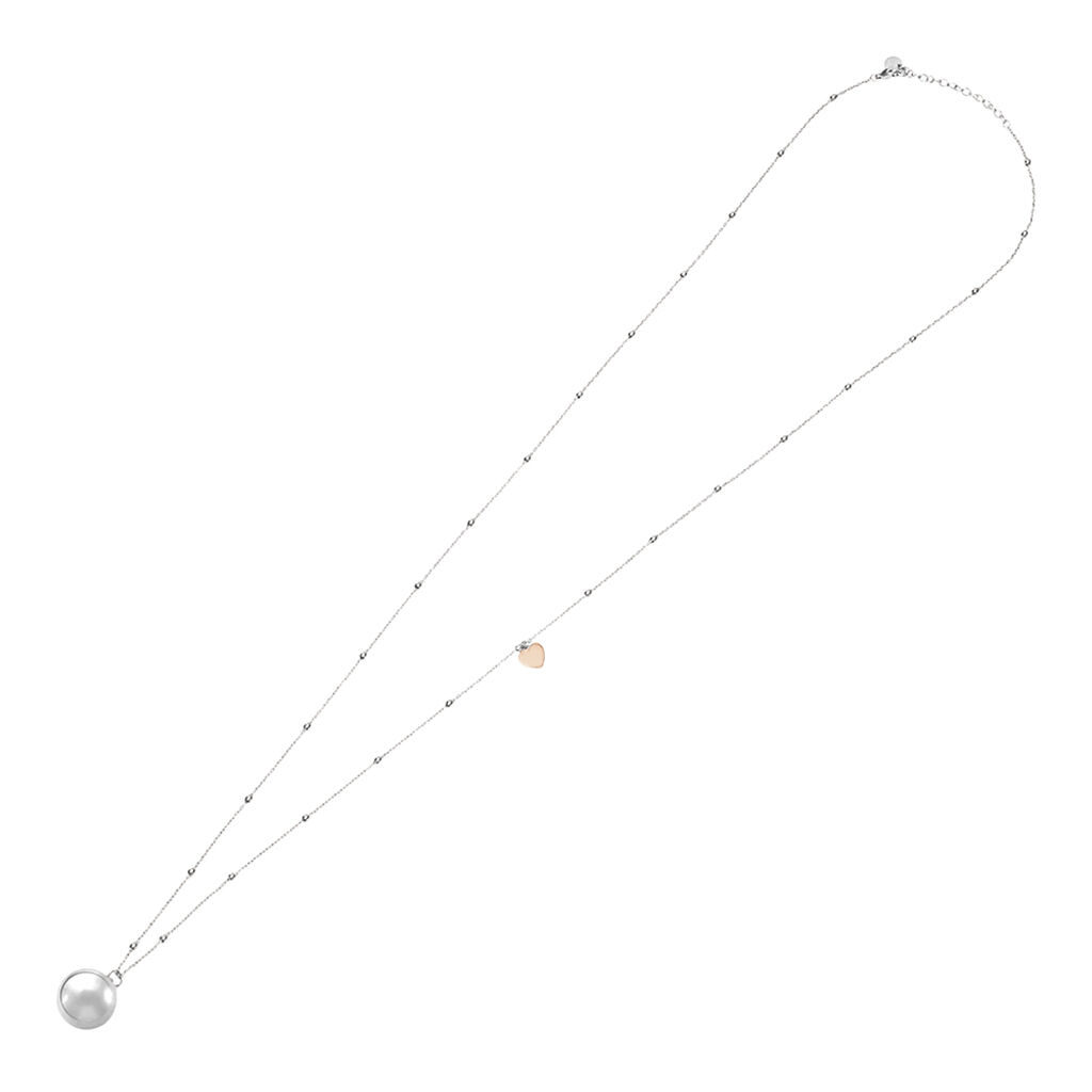 Collana Chiama Angeli Lady Code Acciaio Bicolore Bianco / Rosa - Collane Chiama Angeli Donna | Stroili