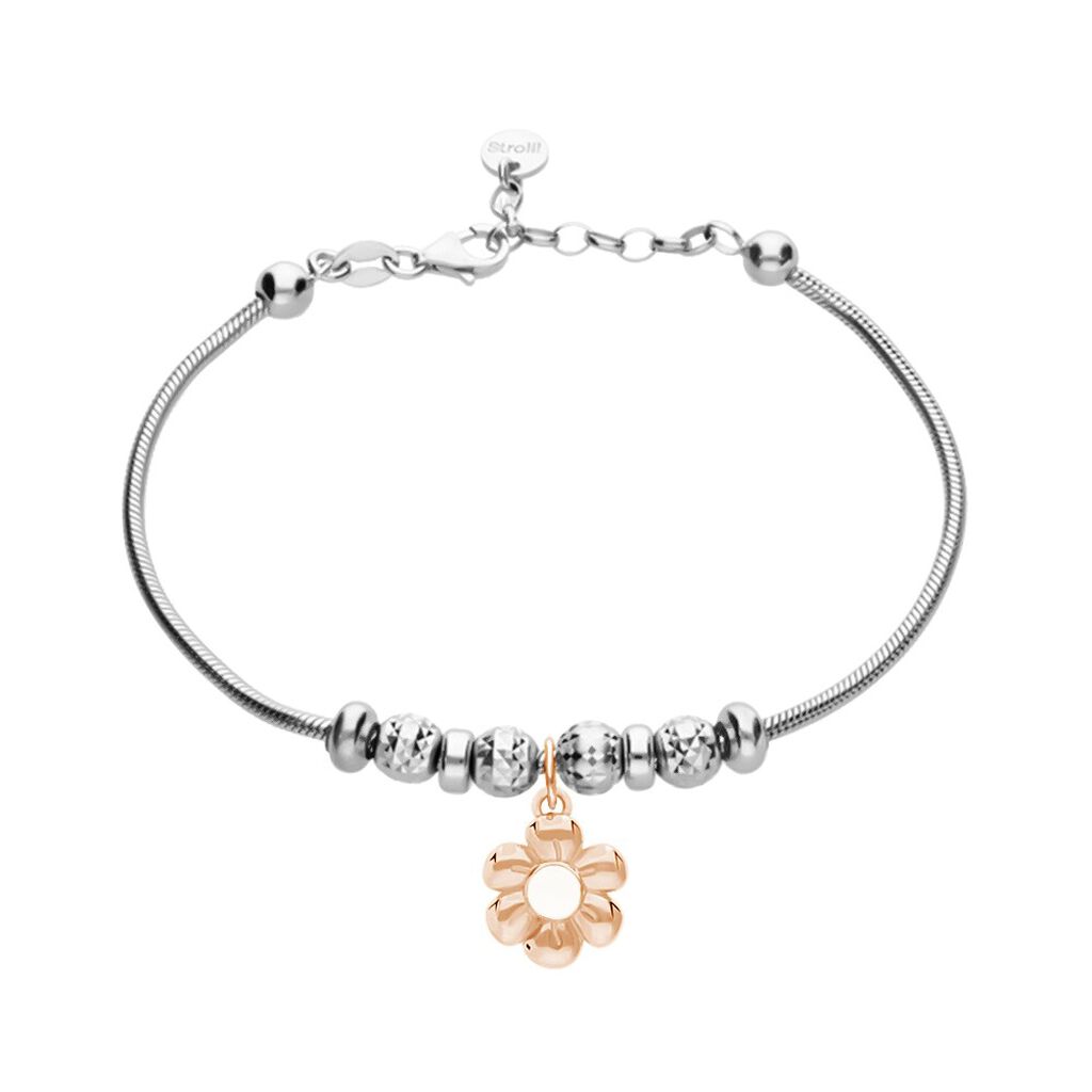 Charm in argento rosato e smalto fiore - Charms Donna | Stroili
