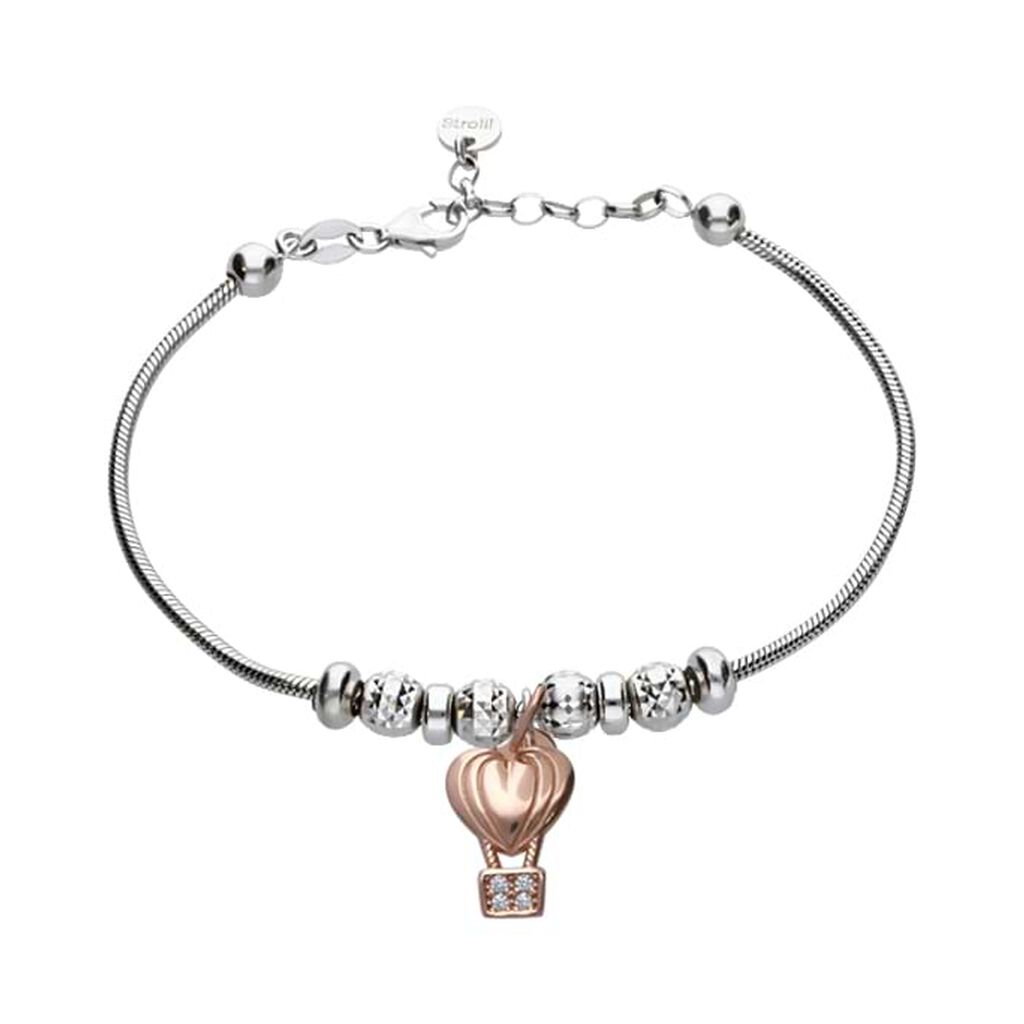 Pendente Love Beats Argento Rosa Cubic Zirconia - Ciondoli Donna | Stroili