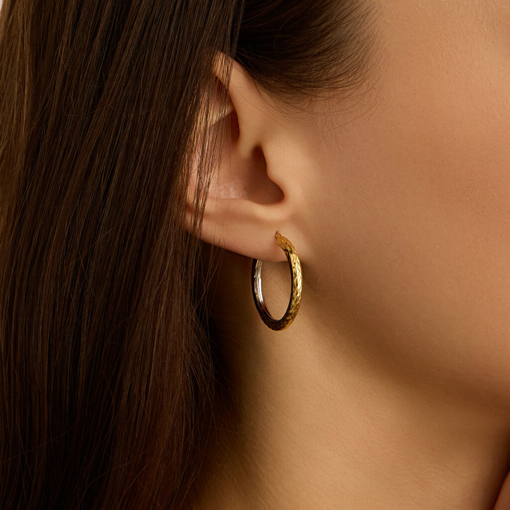 Orecchini A Cerchio Toujours Oro Bicolore
