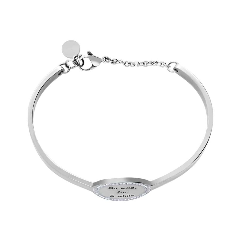 Bangle Go wild for a while a forma di cuore in acciaio e strass - Bracciali Donna | Stroili