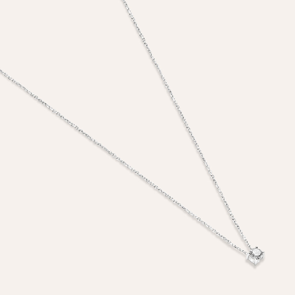 Collana Punto Luce Diamade Oro Bianco Diamante Lab-Grown