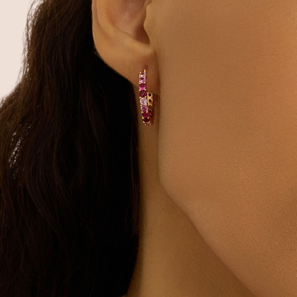 Orecchini A Cerchio Golden Dream Placcato Oro Giallo Cubic Zirconia - Orecchini a Cerchio Donna | Stroili