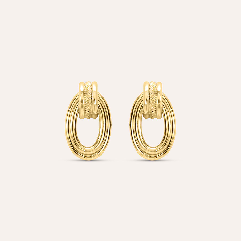 Orecchini Lobo Gold Essence Oro Giallo - Orecchini a Lobo Donna | Stroili