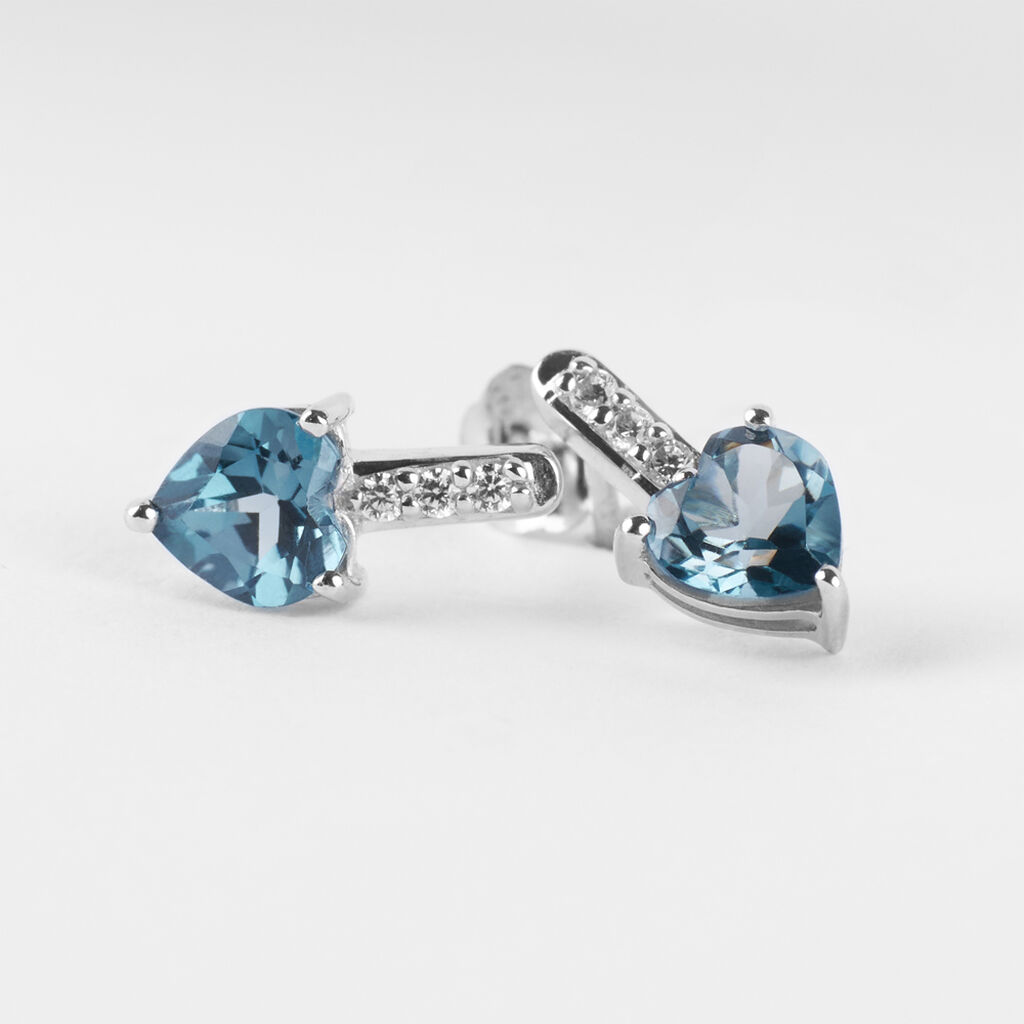Orecchini Lobo Punto Luce Amélie Oro Bianco Topazio Cubic Zirconia - Orecchini a Lobo Donna | Stroili