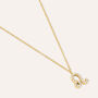 Collana Radiance Acciaio Dorato Cubic Zirconia
