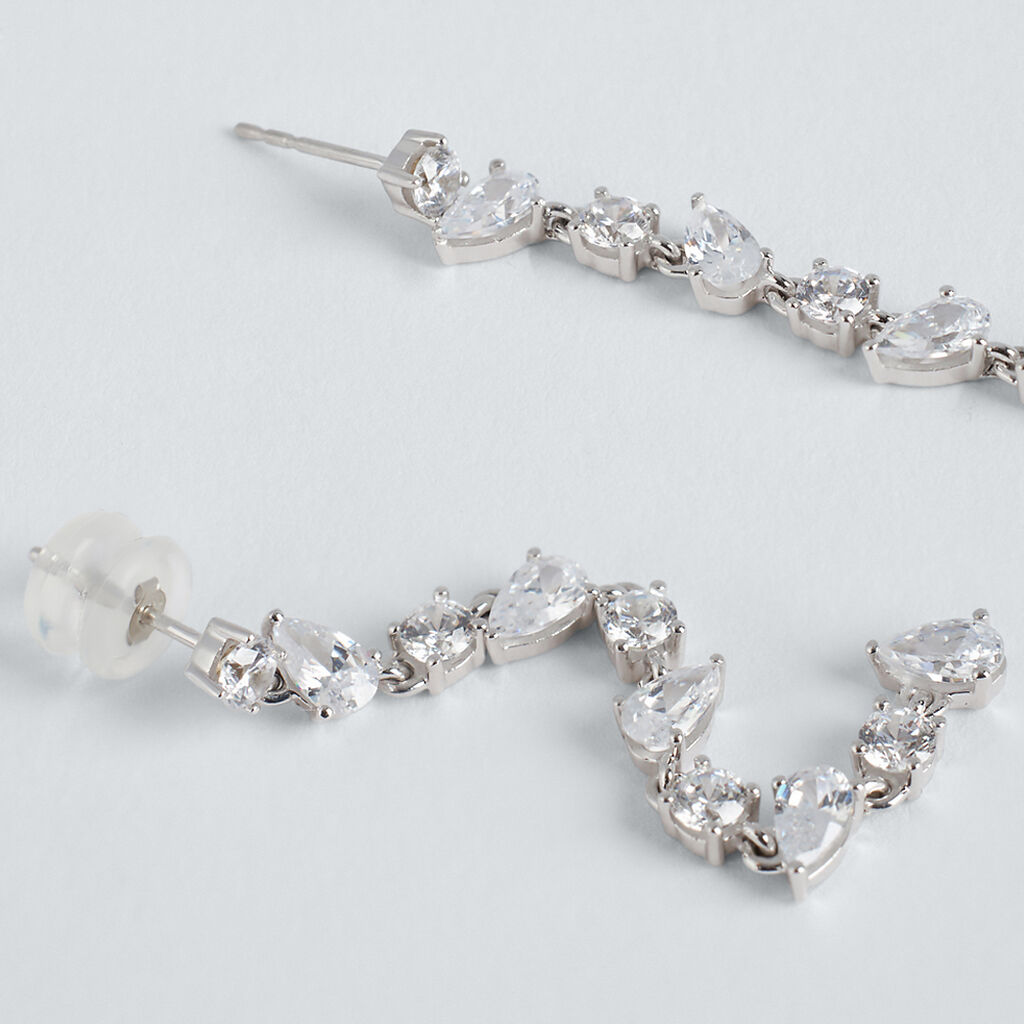 Orecchini Pendenti Claire Oro Bianco Cubic Zirconia - Orecchini Pendenti Donna | Stroili