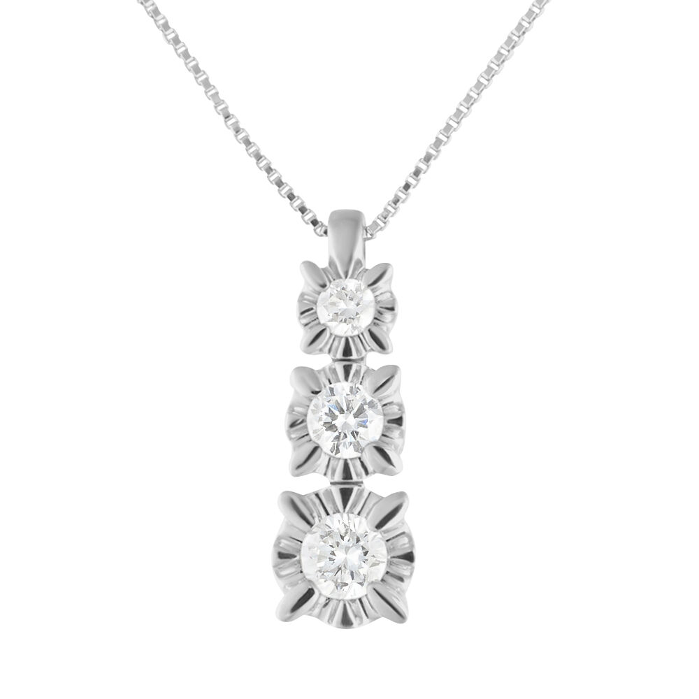 Collana Trilogy Diamazing Oro Bianco Diamante 1669533 Stroili