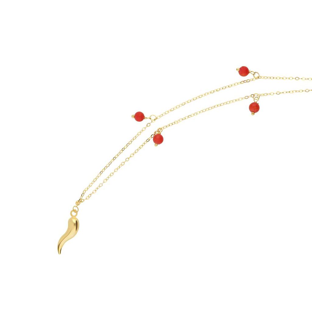 Cavigliera Beverly Oro Giallo Pasta di Corallo - Cavigliere Donna | Stroili
