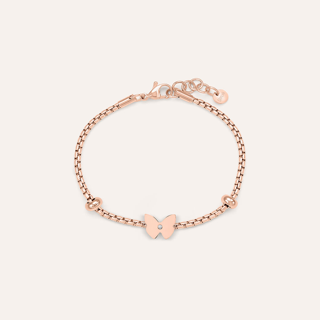 Bead Essential Code Acciaio Rosa Cristallo - Beads Donna | Stroili