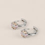 Orecchini A Cerchio Silver Baby Argento Rodiato Cubic Zirconia