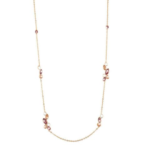 Girocollo in metallo rosato e pietre - Collane Donna | Stroili