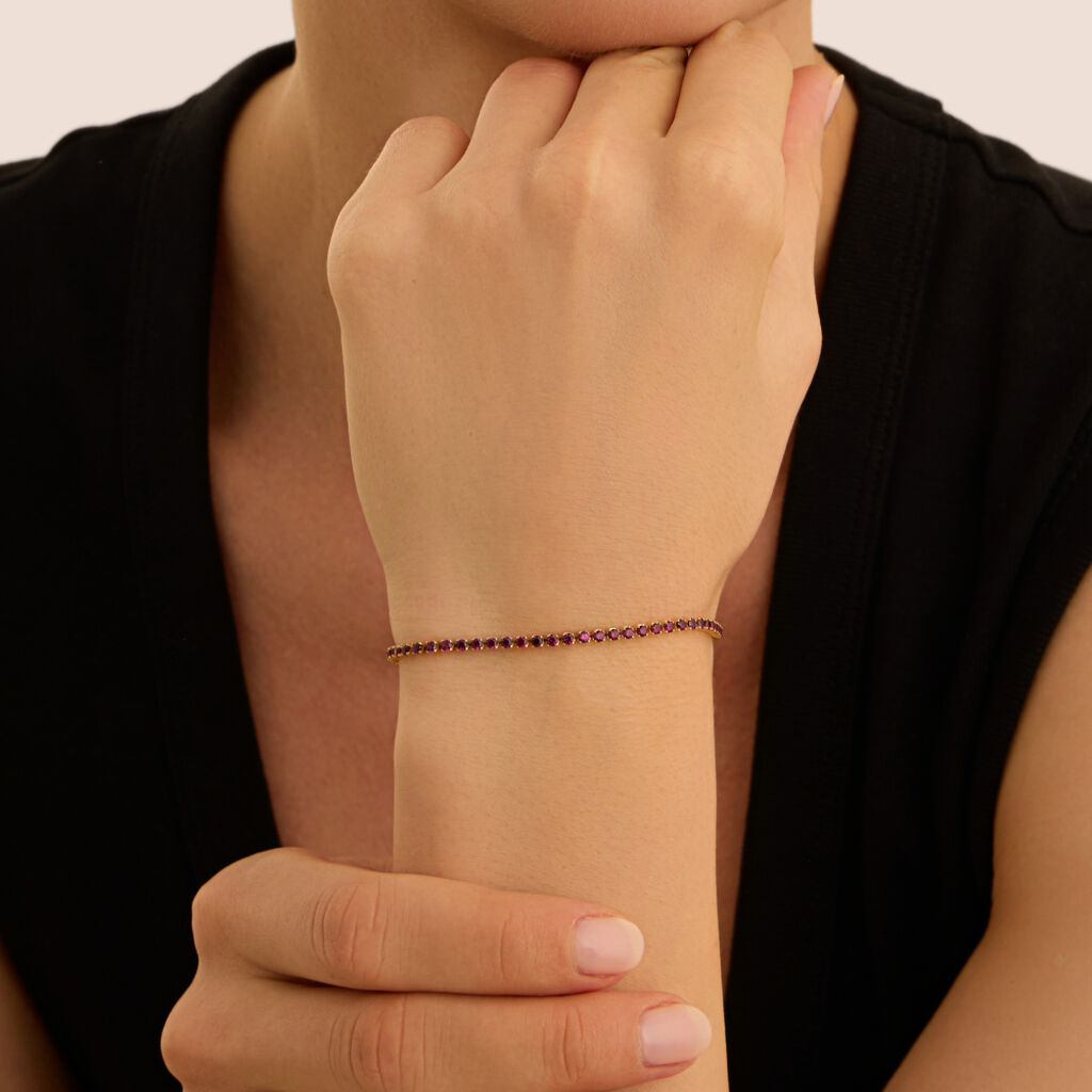 Bracciale Tennis Claire Oro Giallo Cubic Zirconia