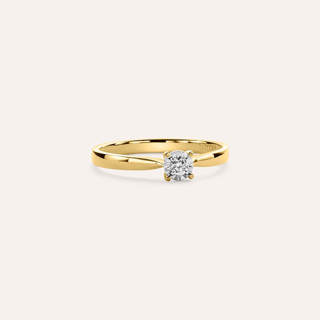 Anello Solitario Diamotion Oro Giallo Diamante - Anelli con Pietre Donna | Stroili