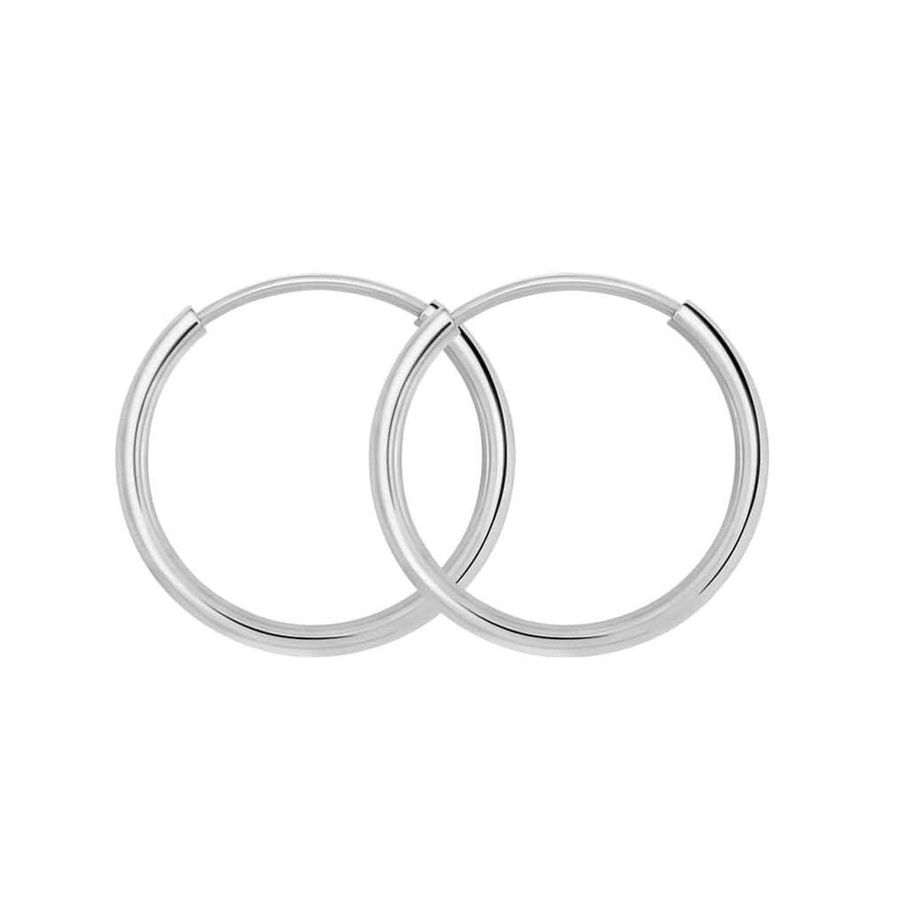 Orecchini A Cerchio Toujours Oro Bianco - Orecchini a Cerchio Donna | Stroili