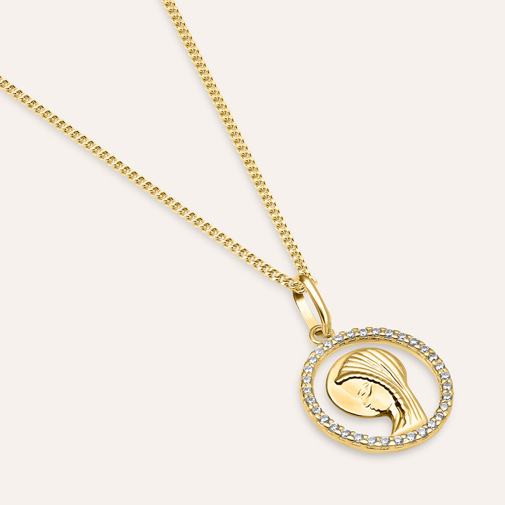 Pendente Holy Oro Giallo Cubic Zirconia