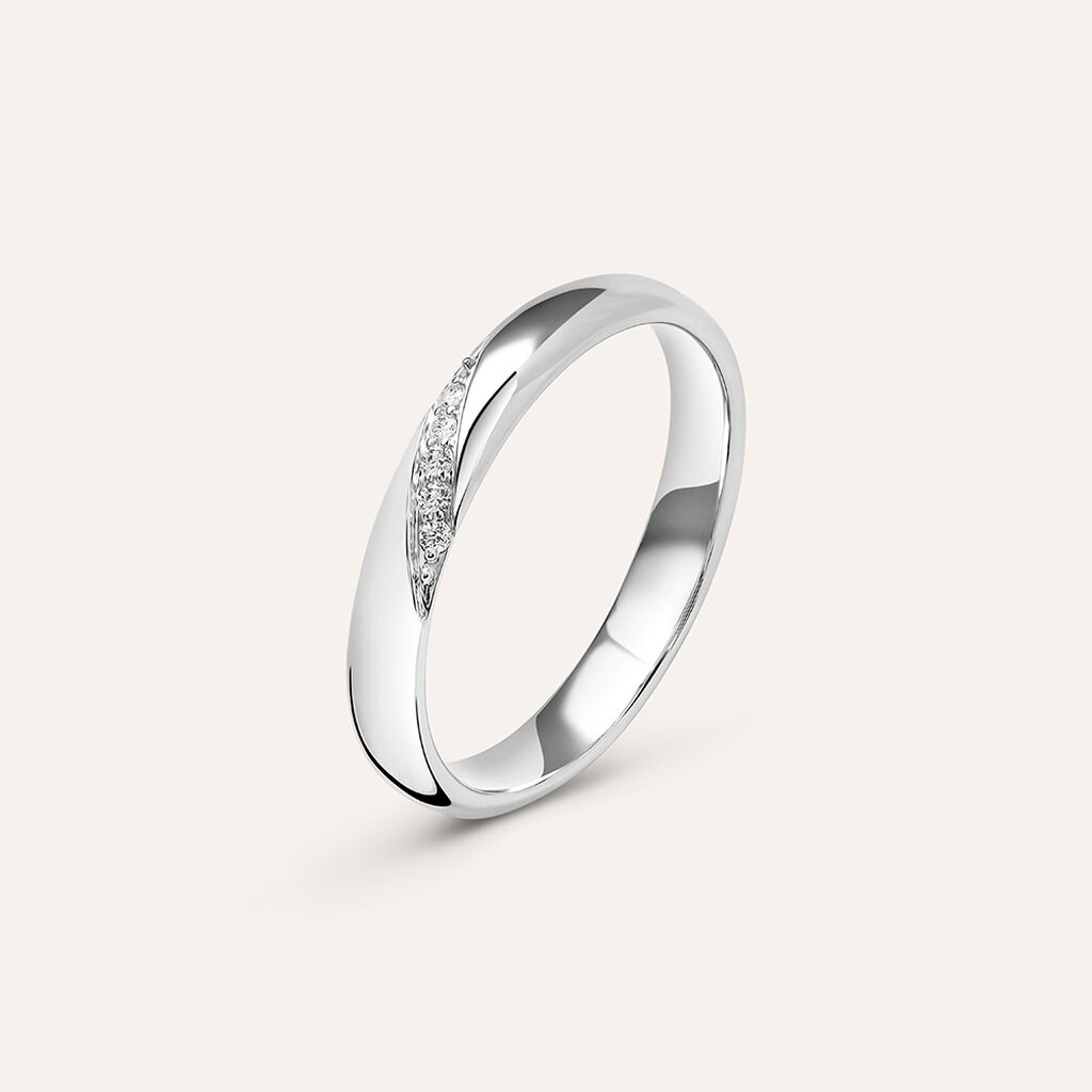 Fede Comoda 3 mm Oro Bianco Diamante