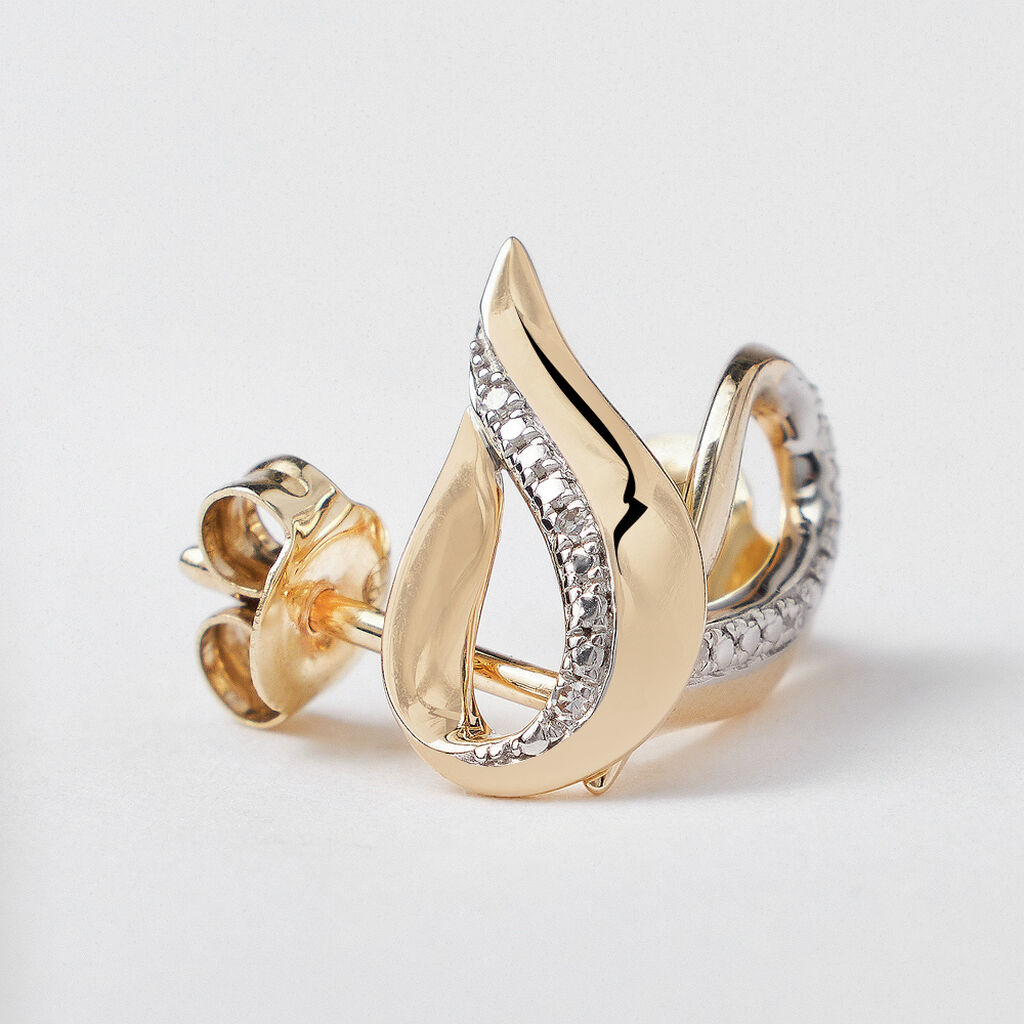 Orecchini Lobo Sophia Oro Giallo Diamante - Orecchini a Lobo Donna | Stroili
