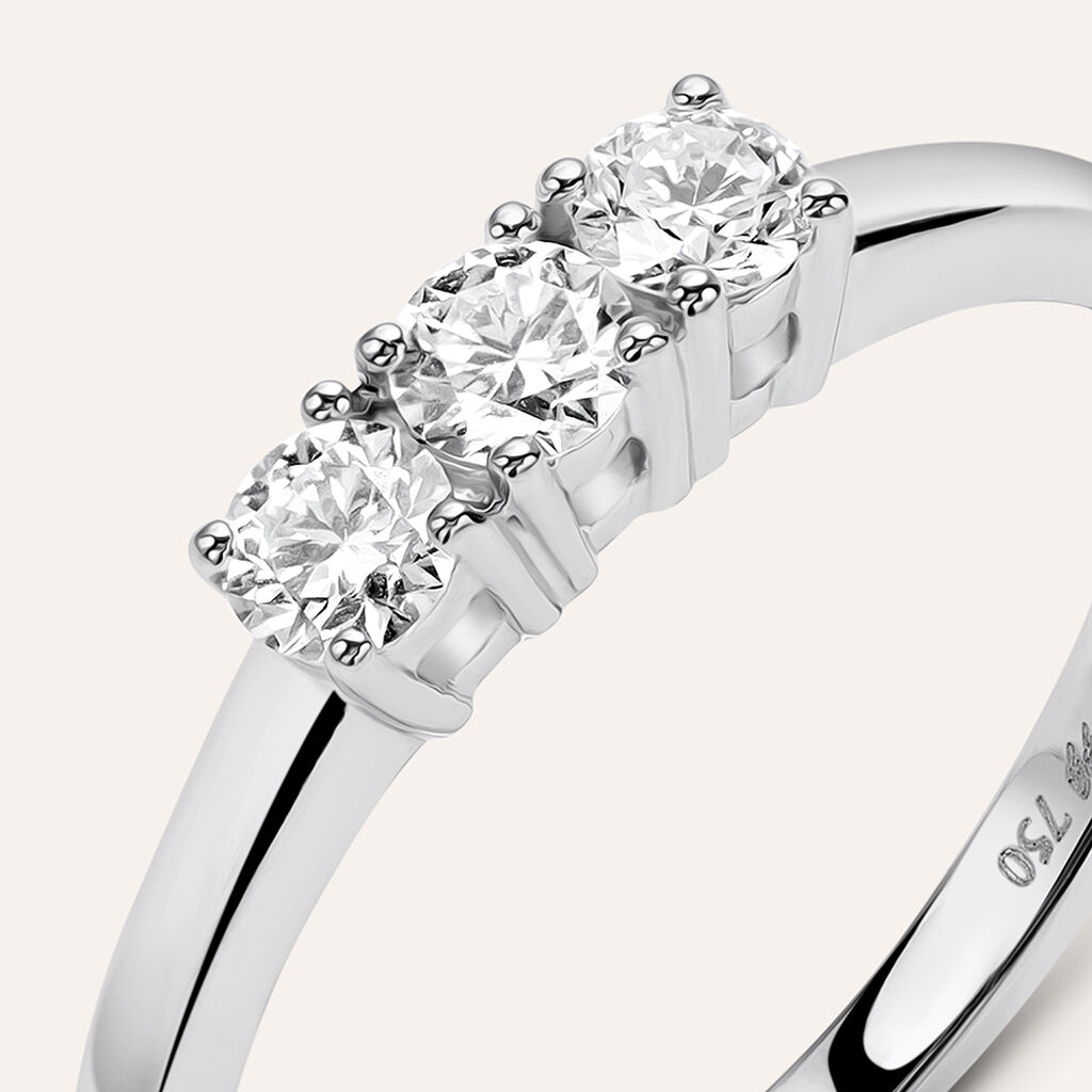 Anello Trilogy Firmamenti Oro Bianco Diamante - Gioielli Donna | Stroili