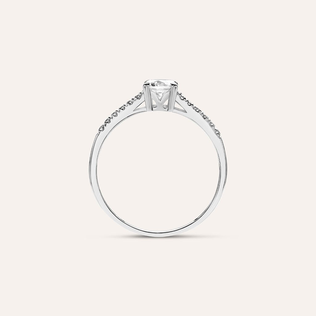 Anello Solitario Claire Oro Bianco Cubic Zirconia - Anelli con Pietre Donna | Stroili