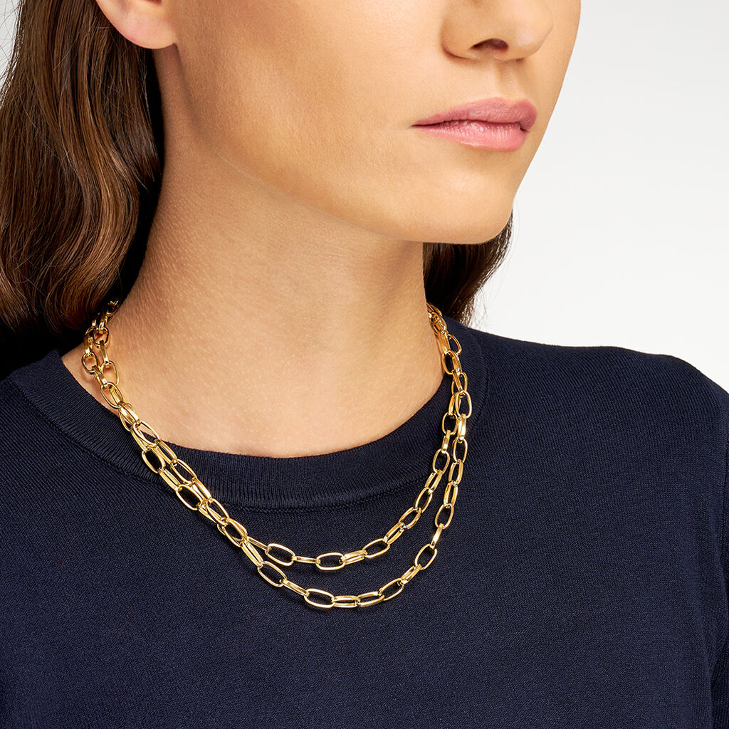 Collana Lady Code Acciaio Dorato - Collane Donna | Stroili