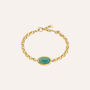 Bracciale Catena Radiance Acciaio Dorato Avventurina
